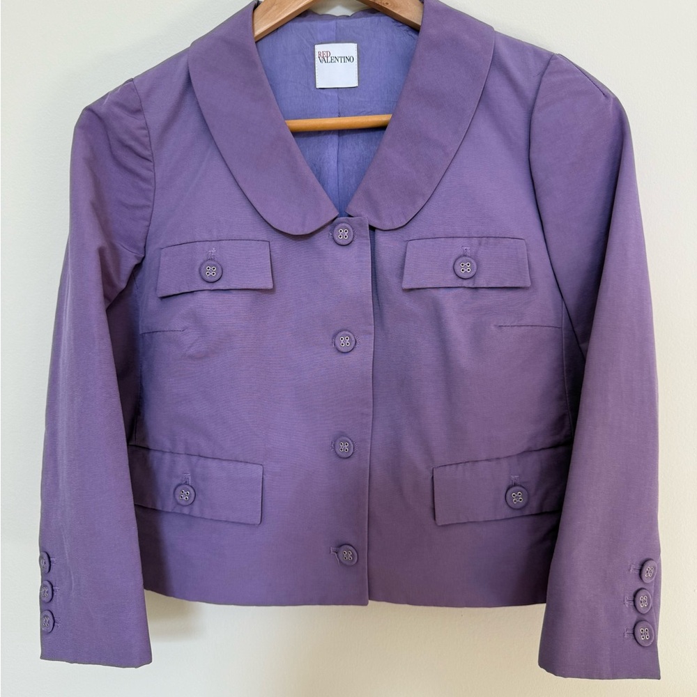 Red Valentino cropped lady jacket in lavender size 4
